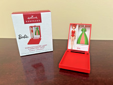 2026 Hallmark Miniature Ornament Sophisticated Lady Carrying Case Barbie picture