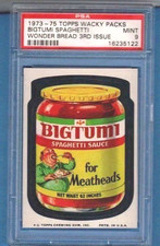 1973-1975 Topps Wacky Packages Big Tumi Wonder Bread 3rd Series PSA 9 picture