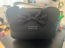 Disney Loungefly Minnie Mouse Sequin Bow Crossbody Bag Black BRAND NEW picture
