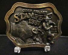17th Corn Palace Stampede Mitchell SD PRCA Rodeo Bull Clown 1987 Belt Buckle LE picture