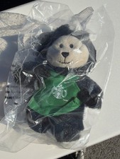 Starbucks Black Cat Bearista Bear Plush Bag Charm Keychain 2026 Halloween Black picture