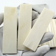 2PCS Buffalo Bovine Bone Knife Handle Sword Gun Scales Slabs DIY Making Material picture