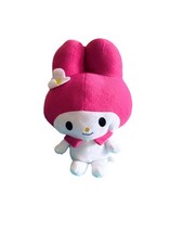 Hello Kitty Plush My Melody Fiesta 2013 Sanrio Pink & White w/ Flower Doll picture
