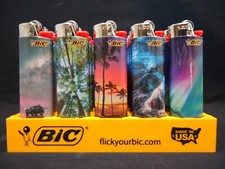 8 Bic Lighters Landscapes Forest Palms Polar Lights Cave Lake Mountains Elephant picture