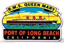 Queen Mary, Long Beach Vintage Style Travel Decal / Vinyl Sticker, Luggage Label picture