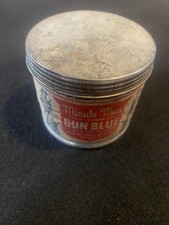 Vintage Minute Man Cold Chemical Gun Blue Empty Tin Can picture