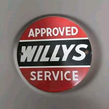  VINTAGE APPROVED WILLYS JEEP GAS STATION SIGN PORCELAIN SIGN 6