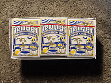 Triumph Playing Cards Summer Blue Label Edition 12 Deck Case New Sealed picture