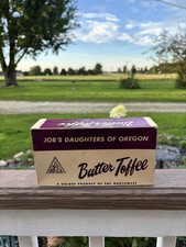 Vintage Job's Daughters of Oregon Butter  Toffee Candy Display Box (Empty)  picture
