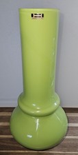 Vintage Hirschberg Lime Cased Glass Vase W. Germany  Mid-Century Original Label picture