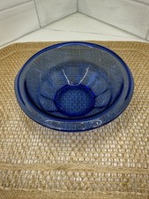 Hazel Atlas Royal Lace Ritz Blue Depression 1934-41 Fruit /Master Berry Bowl picture