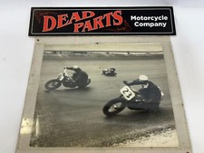 Harley AMA flat dirt track original black & white photograph 9.5x8 picture