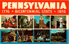 Greetings from Philadelphia Penn Bicentennial State Postcard picture
