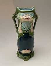 Antique Art Nouveau Majolica 9” Vase picture