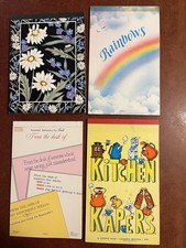 VTG 80's Stationary Lot of 4 Rainbows,Kitchen Kapers,Flowers,From the Desk USA picture
