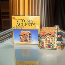 Autumn Accents Harvest House Farmers market Lighted Porcelain Fall Village Works picture