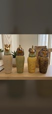 Veronese 2000 Egyptian Canopic Jars Set of 4 Mini Sons of Horus Vintage w/ Box picture