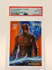 2025 Topps Marvel Studios Chrome #175 Daredevil Orange Geometric /25 PSA 10 picture