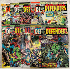 Defenders lot, # 18-27 complete run. Grades range from F to VF+. Wrecking Crew. picture