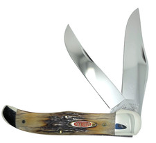 Robeson ShurEdge Pocket Eze Stag 2 Blade Factory 2nd NWOB USA Robeson picture