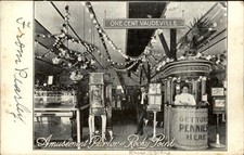 Rocky Point Rhode Island RI Amusement Parlor 1cent Vaudeville c1910 Postcard bhn picture