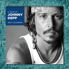 Johnny Depp 2027 Wall Calendar 12 Month Celebrity Photo Fan Collectible picture