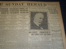 1906 AUGUST 12 THE BOSTON HERALD - WHITNEY TO FIGHT MORAN FOR NOMINATION- BH 112 picture