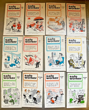 Lot of 17 Vintage The Safe Worker Pamphlets  1970's National Safety Council picture