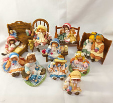 Enesco Down Petticoat Lane Priscilla Hillman Figurine Lot 10 w/ Benches picture