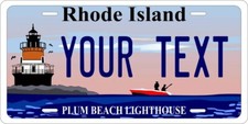 Rhode Island Plum Beach Custom State License Plate Personalized 12