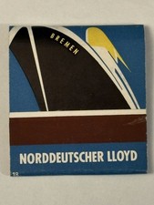 Norddeutscher Lloyd Bremen Used Matchbook Cruise Ship Line Travel Vintage Match picture