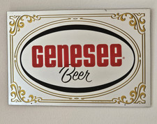 Vintage 1970s Genesee Beer Bar Mirror Sign Man Cave Pub Wall Decor 17.5