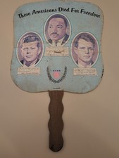 JFK - MLK - RFK “These Americans Died for Freedom” Church Fan (Advertising Fan) picture
