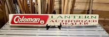 Vintage Coleman Lanterns Authorized Dealer Metal Sign 34” X 4.5” picture