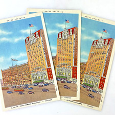 VINTAGE HOTEL ATLANTIC CHICAGO ILLINOIS POSTCARDS Blank Unposted Divided Travel picture