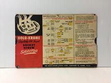 Vintage Holo Krome Socket Screw Selector Hartford Connecticut -- 