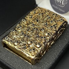 Zippo Skull Jacket  5 Sides Design Gold Ibushi Velor Case Oil Lighter Japan picture