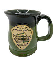 Lincoln Home NHS Springfield IL Stoneware Coffee Cup Mug Raised Embossed Emblem picture