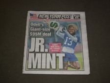 2018 AUGUST 28 NEW YORK POST NEWSPAPER - ODELL BECKHAM JR - $95 MILLION DEAL picture