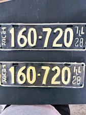WEEKEND 20% OFF. 1928 Illinois Truck License Plate Pair 160-720 picture