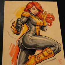 Scarlett G.I. Joe Art Print Signed 8.5x11 | Art by Keyeske picture