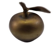 Vintage Brass Apple Decor Hollow Fruit Paperweight READ  picture