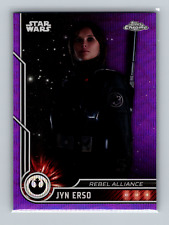 2023 TOPPS CHROME STAR WARS PURPLE WAVE REFRACTOR JYN ERSO #19 picture