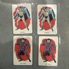 2 1966 N.P.P.I. WHITMAN BATMAN CARD GAME BATMAN ROOKIE YEAR PLAYING CARD RARE picture