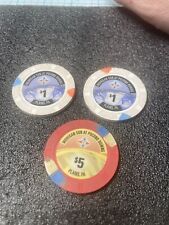 USED Vintage MOHEGAN SUN at POCONO DOWNS PLAINS,PA  $1.00 Casino Chip. RARE-LOOK picture