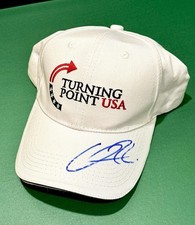 Charlie Kirk Signed TPUSA Hat Autographed In Person Trump Turning Point USA picture
