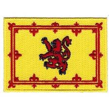 SCOTLAND FLAG PATCH embroidered iron-on SCOTTISH ROYAL STANDARD LION RAMPANT picture