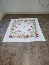Vintage Flower Tablecloth 52X45 picture