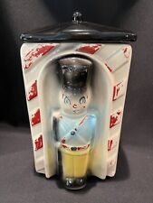 Vintage American Bisque Pottery Toy Soldier Cookie Jar picture