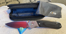 CJRB Pyrite Titanium Bolsters and Pocket Clip. Knife Center  Exclusive picture